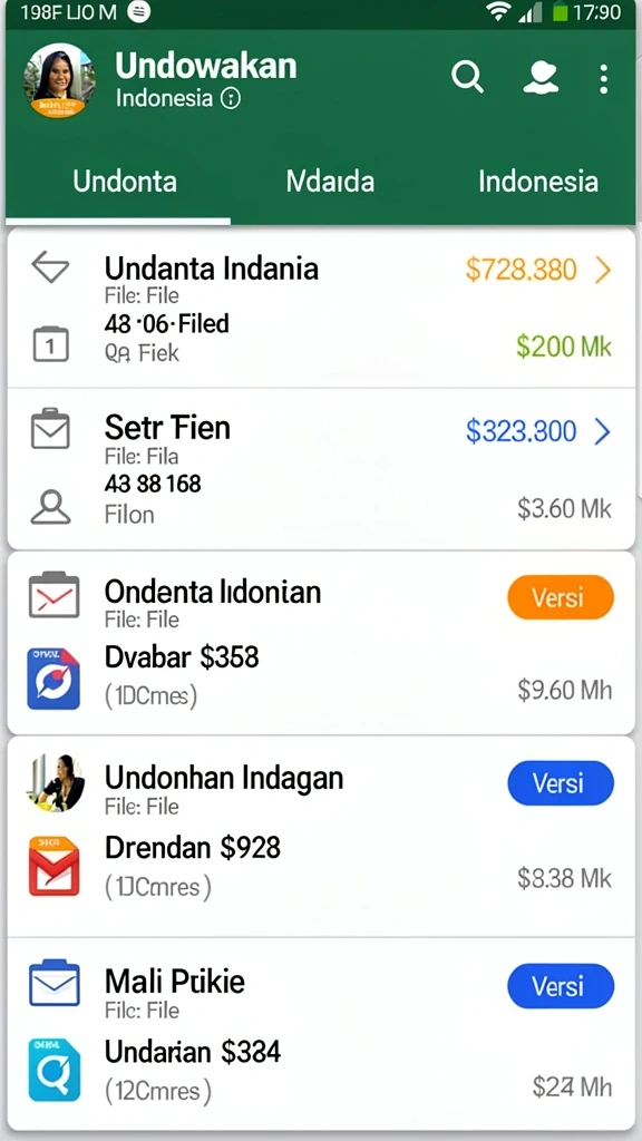 Screenshot menunjukkan antarmuka pengguna yang mudah dinavigasi.