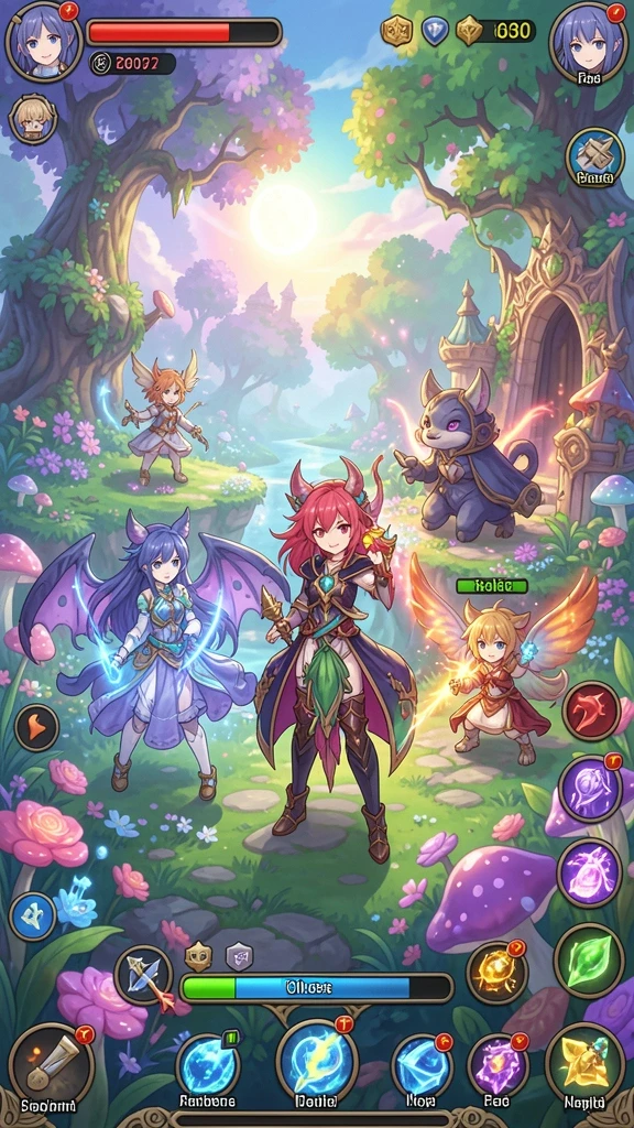 Screenshot menampilkan antarmuka permainan yang colorful.