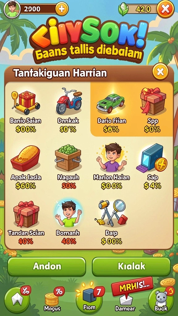 Screenshot ini memperlihatkan fitur sosial HUGO77 yang memudahkan interaksi antar pemain.