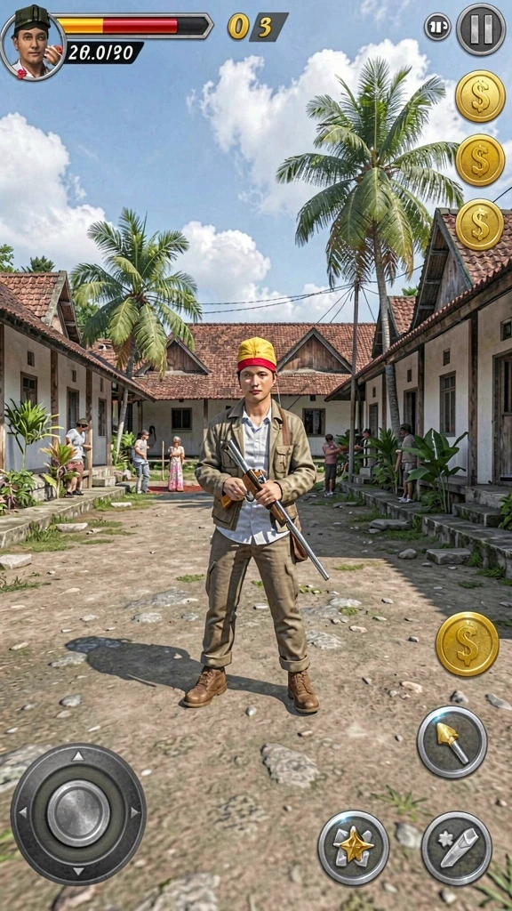 Tangkapan layar dari karakter yang telah dikustomisasi dengan menarik.