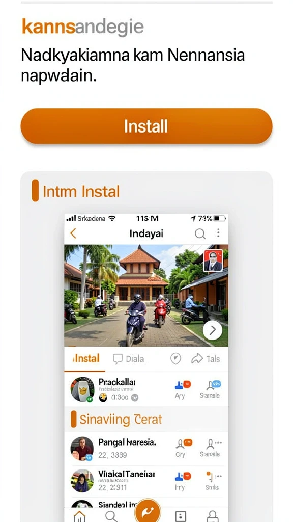 Tampilan awal yang menarik dan intuitif.