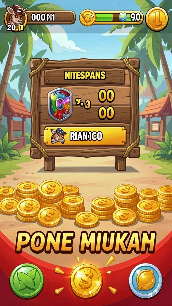 Screenshot menunjukkan tantangan level yang harus diselesaikan.