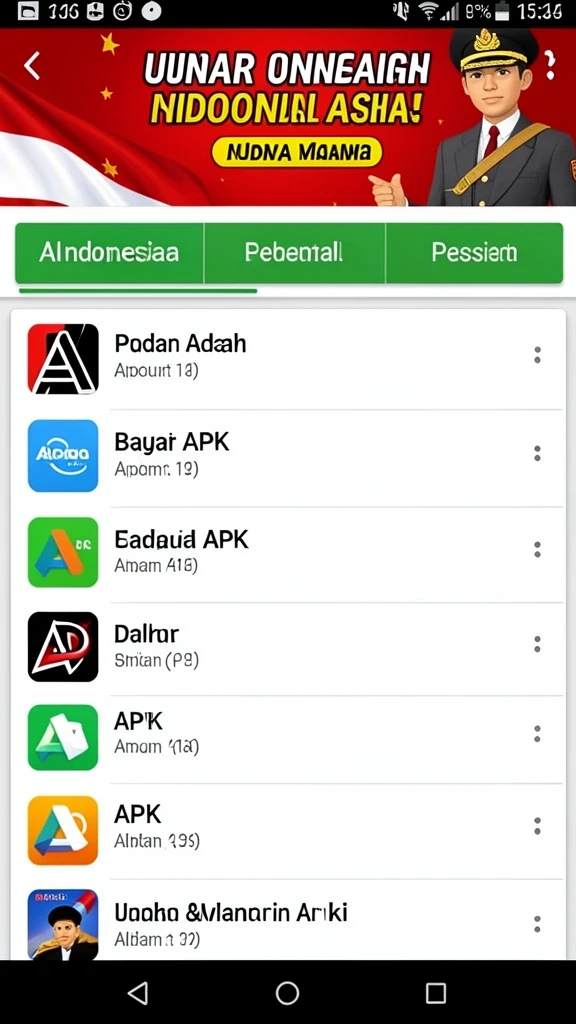 Screenshot menunjukkan antarmuka utama yang menarik.