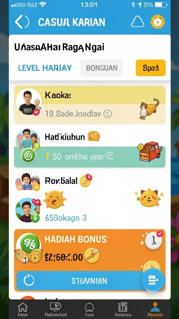 Screenshot memperlihatkan salah satu level yang menantang.