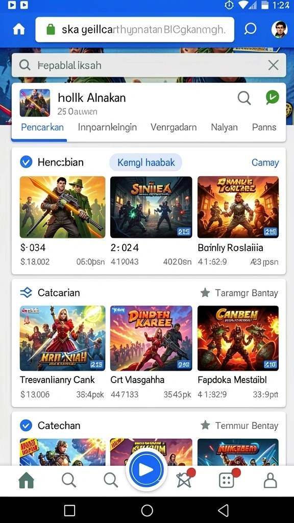 Beragam pilihan permainan yang tersedia.