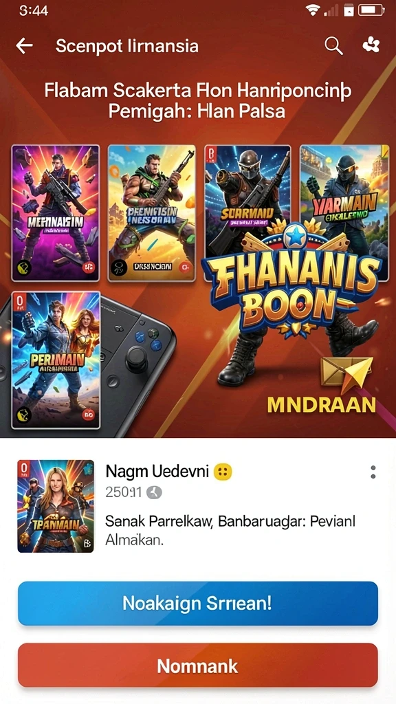 Tampilan menu utama yang menarik dan interaktif.
